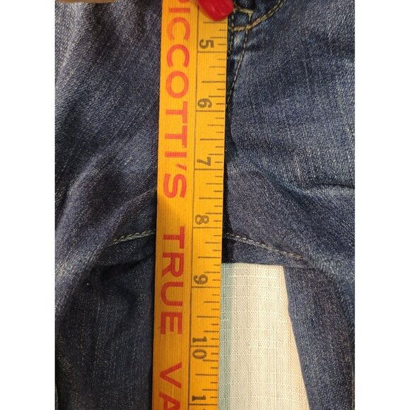 DKNY Womens Ave B Slim Boot Jeans 8X32 Blue Denim Light Distress - Picture 10 of 10